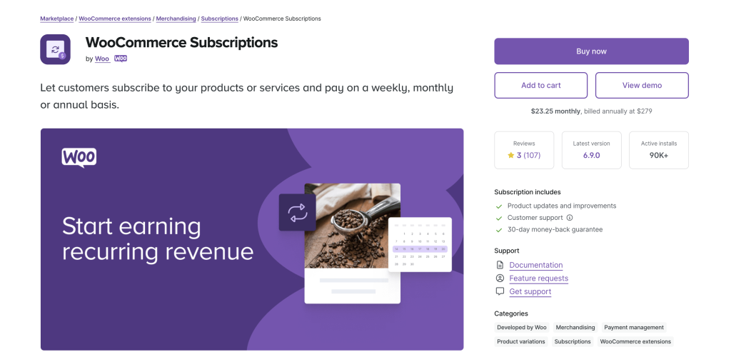 WooCommerce for Subscriptions